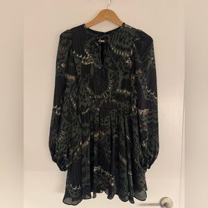 Ted Baker Green and Black Dress